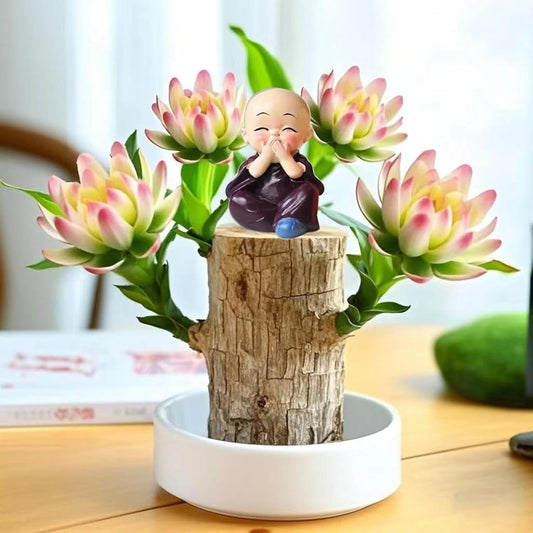 Brazilian Lucky Wood Plant Kit, Lucky Wood Doesn't Need to Wait to Sprout, Suitable for Home Office Desk Decor, Natural Air Cleaner (E)