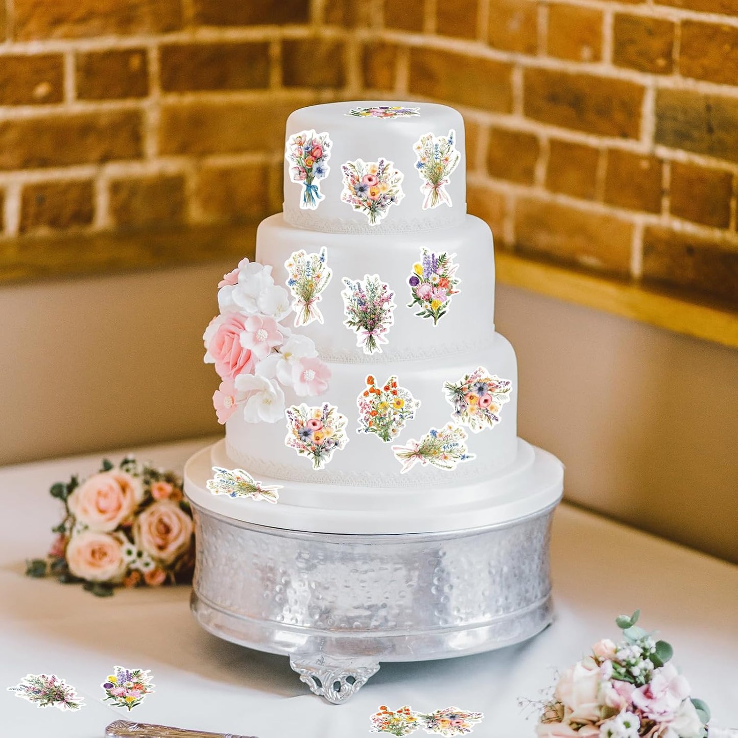 42PCS Edible Wildflower Cupcake Toppers Wafer Paper Baby in Bloom Baby Shower Decorations Flower Birthday Party Decorations Wildflower Cake Toppers for Birthday Party Supplies (Wildflowers)