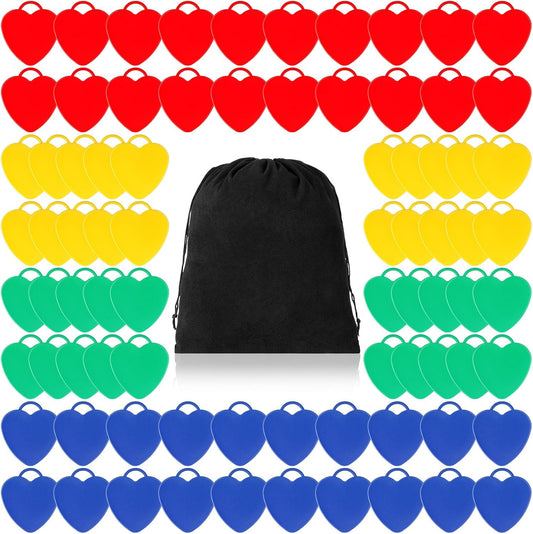 Lenwen 80 Pcs Balloon Weights Plastic Colorful Weights for Balloons for Birthday Party Decoration Wedding Holiday Celebration(Heart Shaped,Rainbow)