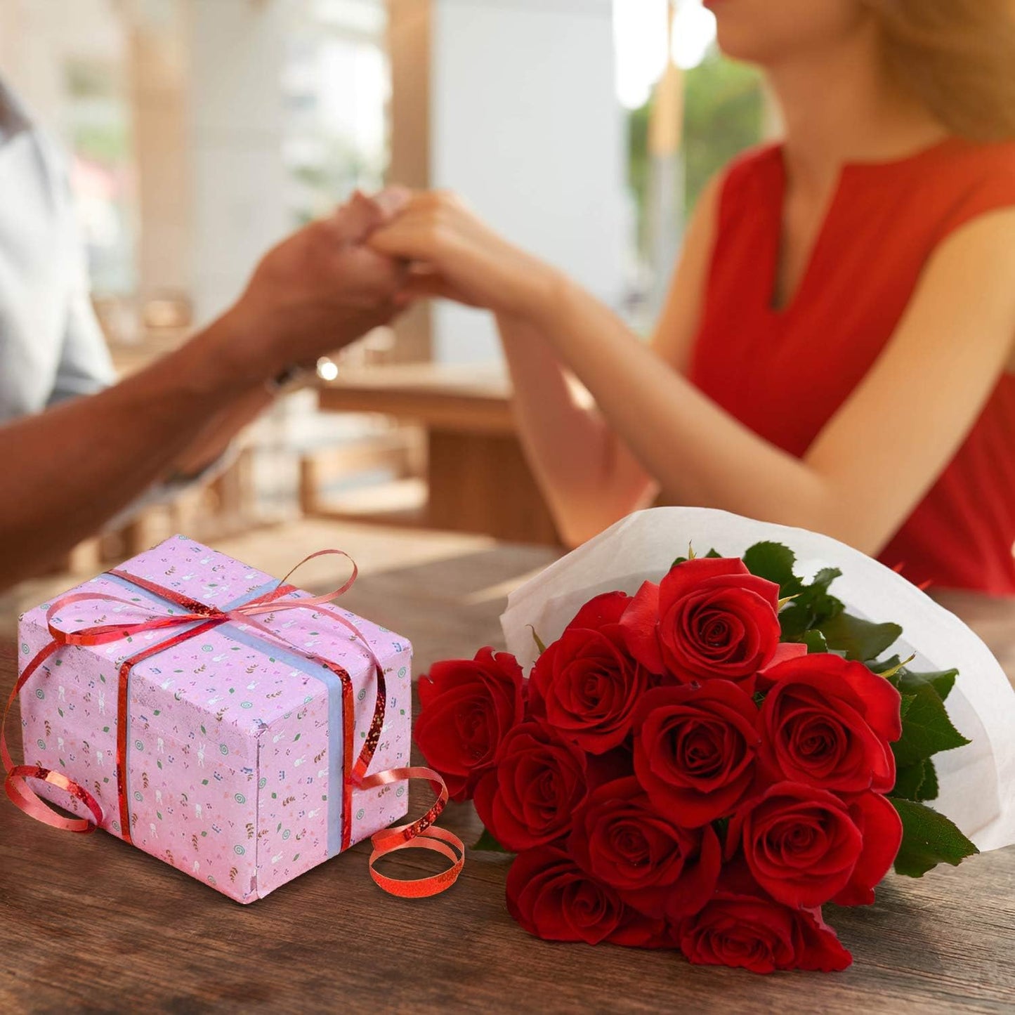 7 Pack Curling Ribbon, Crimped Curling Ribbon Metallic Balloon Ribbons Gift Wrap Ribbons Balloon String Shiny Wrapping for Crafts, Christmas, Birthday, Wedding, Party Decoration (Glittered)