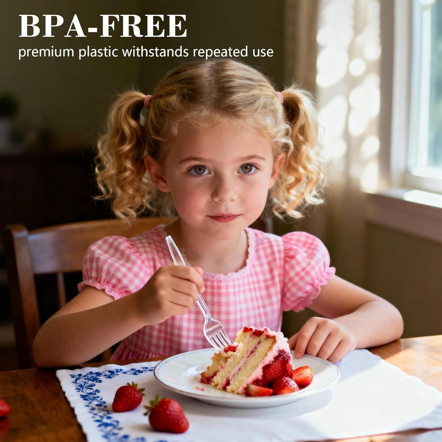 400 Count Heavy Duty Clear Plastic Silverware, 160 Forks, 160 Spoons, 80 Knives, BPA-Free and Heat Resistant, Disposable Cutlery set, Premium Clear Utencils for Party and Daily Use