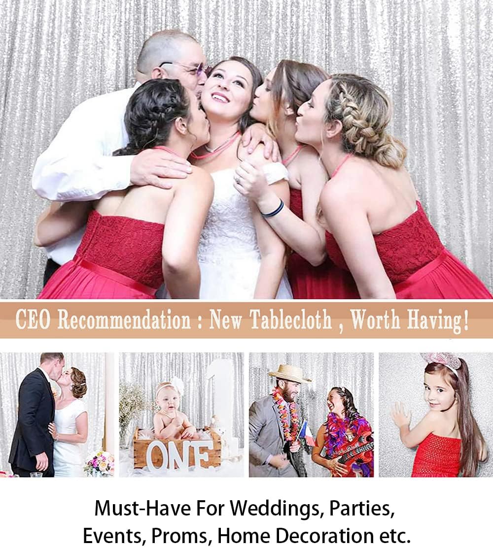 ShiDianYi Premium Sequin Photography Backdrop 6x8FT - Silver Sparkling Studio Background for TikTok/YouTube/Reels, Glitter Party Decor, Birthday & Wedding Photo Shoot