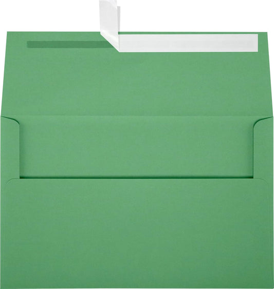 LUXPaper A10 Invitation Envelopes | Peel & Press | 6" x 9 1/2" | Holiday Green | 80lb. Text | 50 Qty