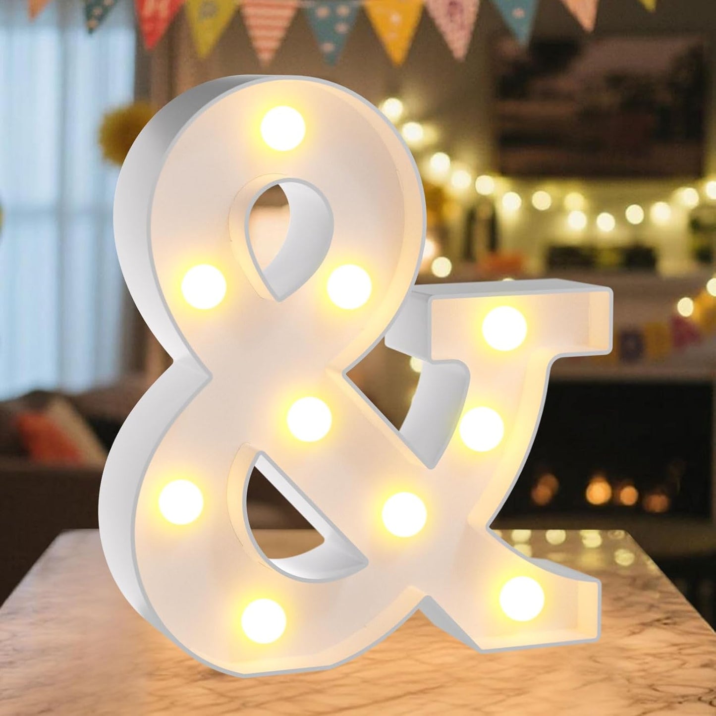 LED Marquee Light Up Letters Sign - Lighted Letters Alphabet for Birthday, Graduation, Bar Wall & Table Party Decor, Wedding Anniversary and Christmas Decorations, Letter &