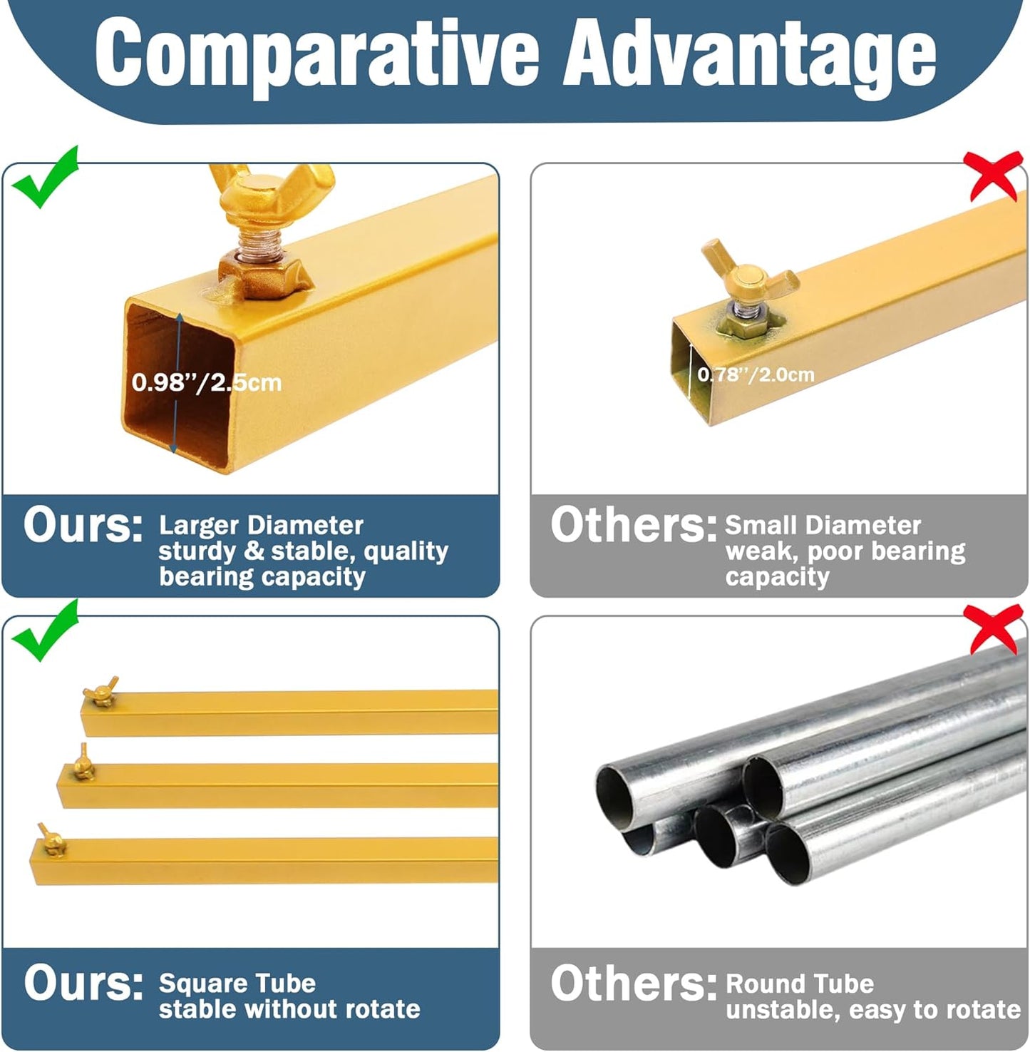 Fomcet 6.6FT x 10FT Backdrop Stand Heavy Duty with Base Gold Pipe and Drape Square Backdrop Stand Adjustable Portable Metal Arch Frame for Wedding Baby Shower Birthday Parties Banquet Decorations