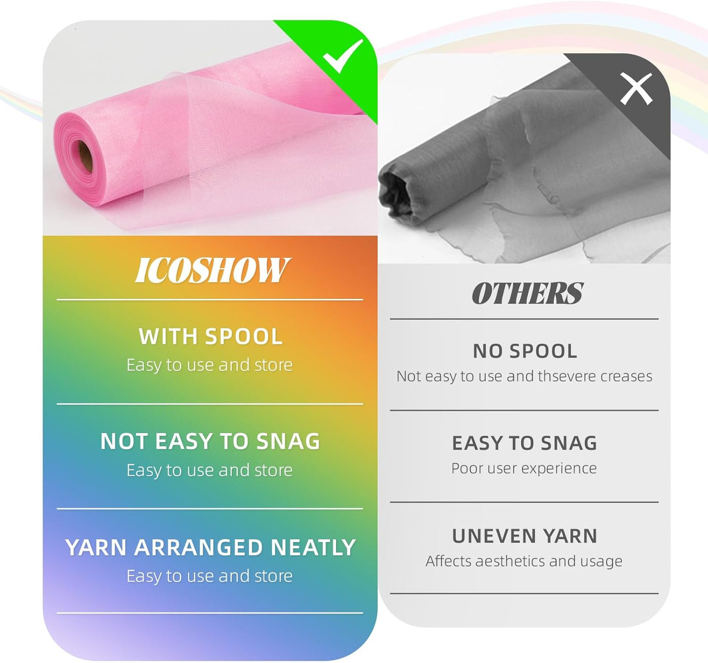 Crystal Organza Fabric Tulle 11 Inch by 50 Yards Sheer Tulle Rolls for DIY Craft Wedding Party Baby Shower Decor Gift Wrapping Party Supplies (Light Pink)