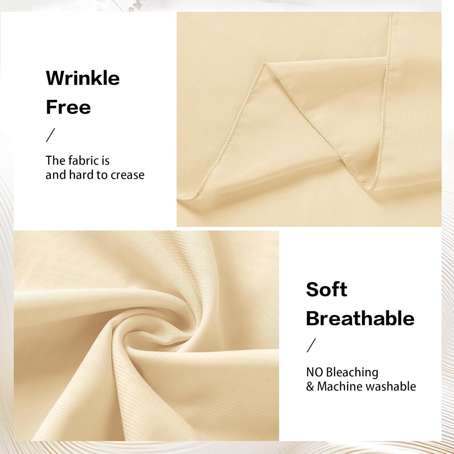 VOK Wedding Arch Draping Fabric Chiffon Fabric, 29in x 18Ft Sheer Chiffon Outdoor Curtain for Wedding Ceremony Birthday Party Decoration (Light Yellow,1 Panel)