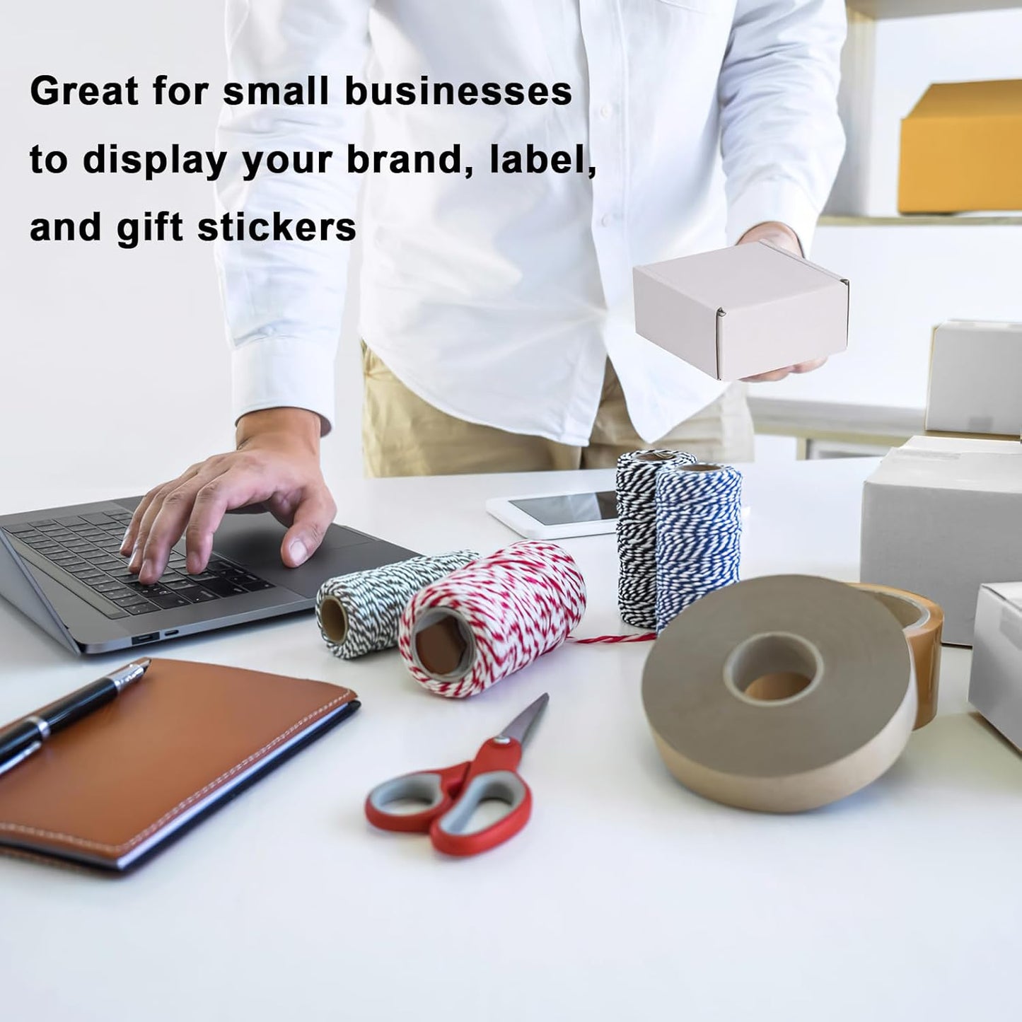 MEBRUDY 4x4x2 Inches Shipping Boxes Pack of 100, Small Corrugated Cardboard Box for Mailing Mailer Packing, White