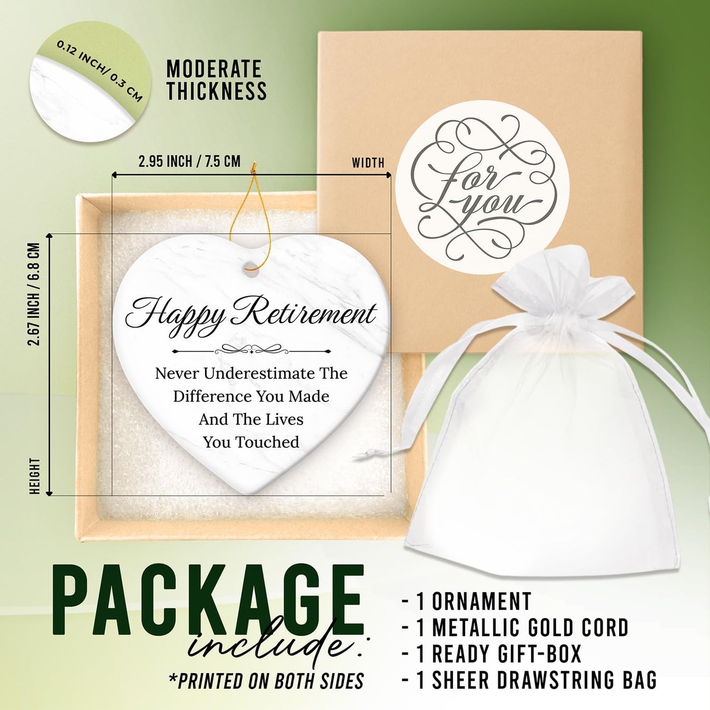 HEXMOZ Retirement Ornament 2025 - Retirement Gifts for Men, Women 2025 - Retired Gifts for Coworker, Boss, Teacher, Nurse - Retired Christmas Ornament - Christmas Decoration