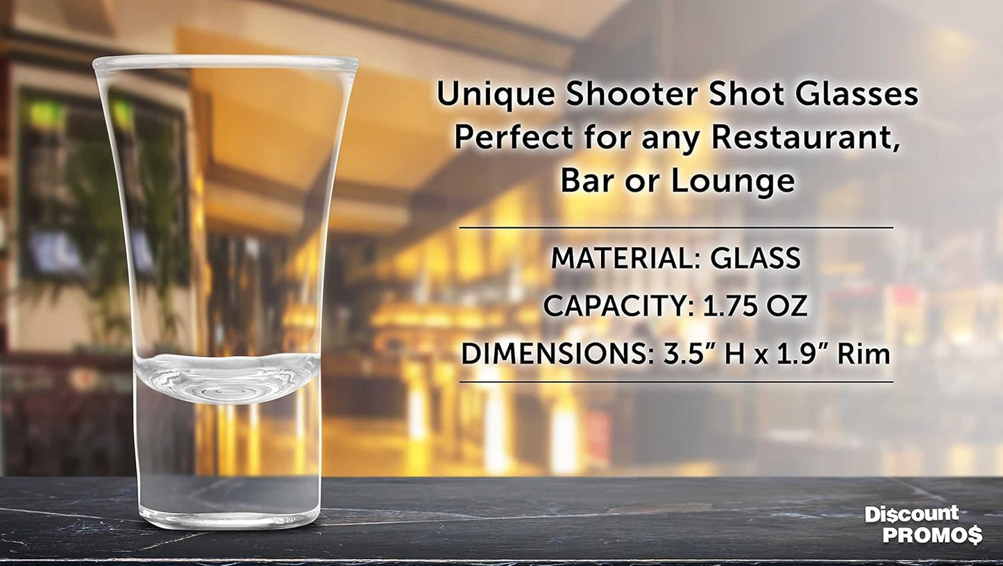 DISCOUNT PROMOS 2 oz. Lord Shooter Etched Shot Glasses, 10 pack, 21st Birthday Party, Lounge Glassware, Clear