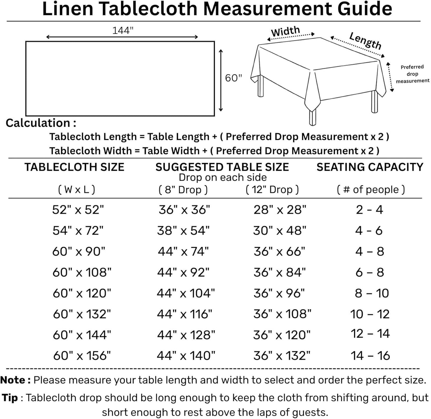 Solino Home Navy Blue Linen Tablecloth 60 x 144 Inch - 100% Pure Linen Table Cloth for Rectangle Tables - Fete, Machine Washable Tablecloth for Fall, Autumn, Thanksgiving, Christmas, Holiday