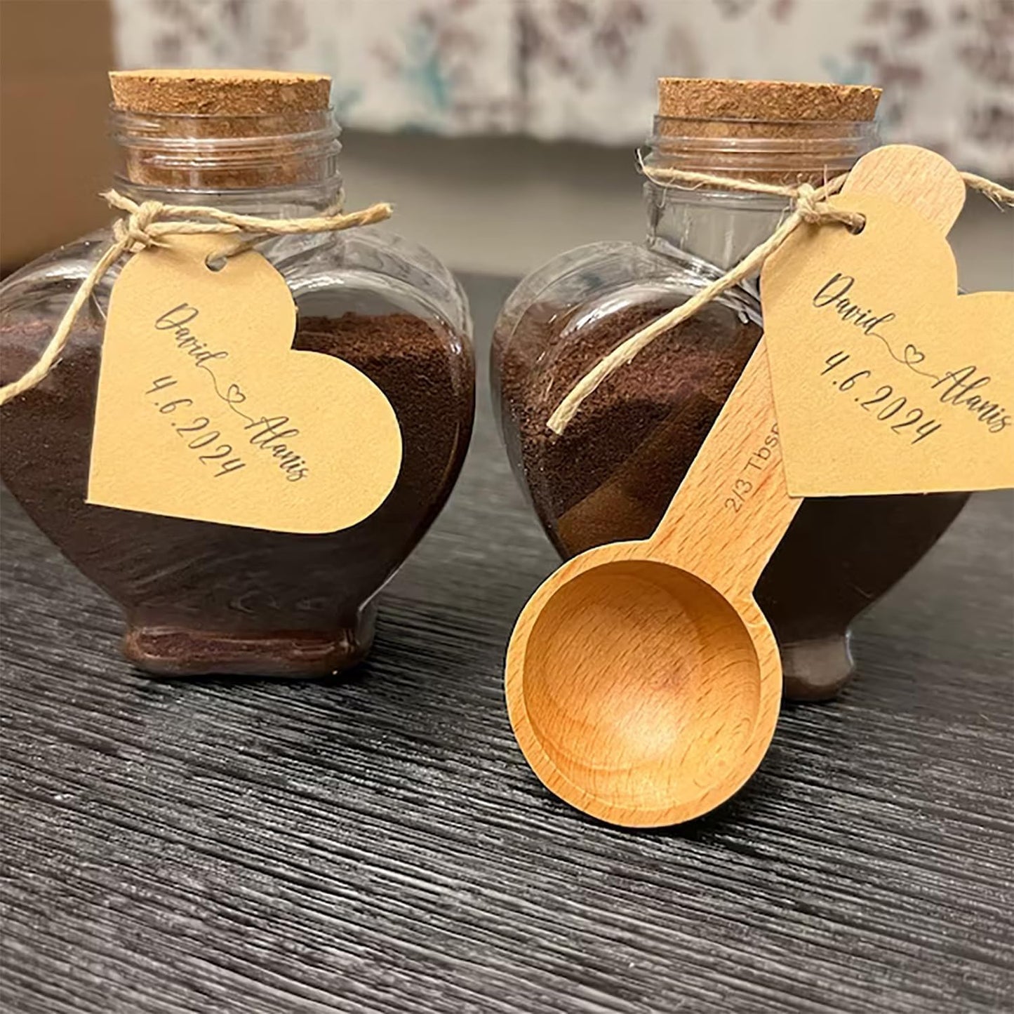 Custom 2.3inch 100pack Gift Tags with Strings,Personalized Thank You Tags Party Decoration Paper Gift Labels for Birthday Wedding Favor Baby Shower Floral Hang Tag Hangtag (Heart Shape)