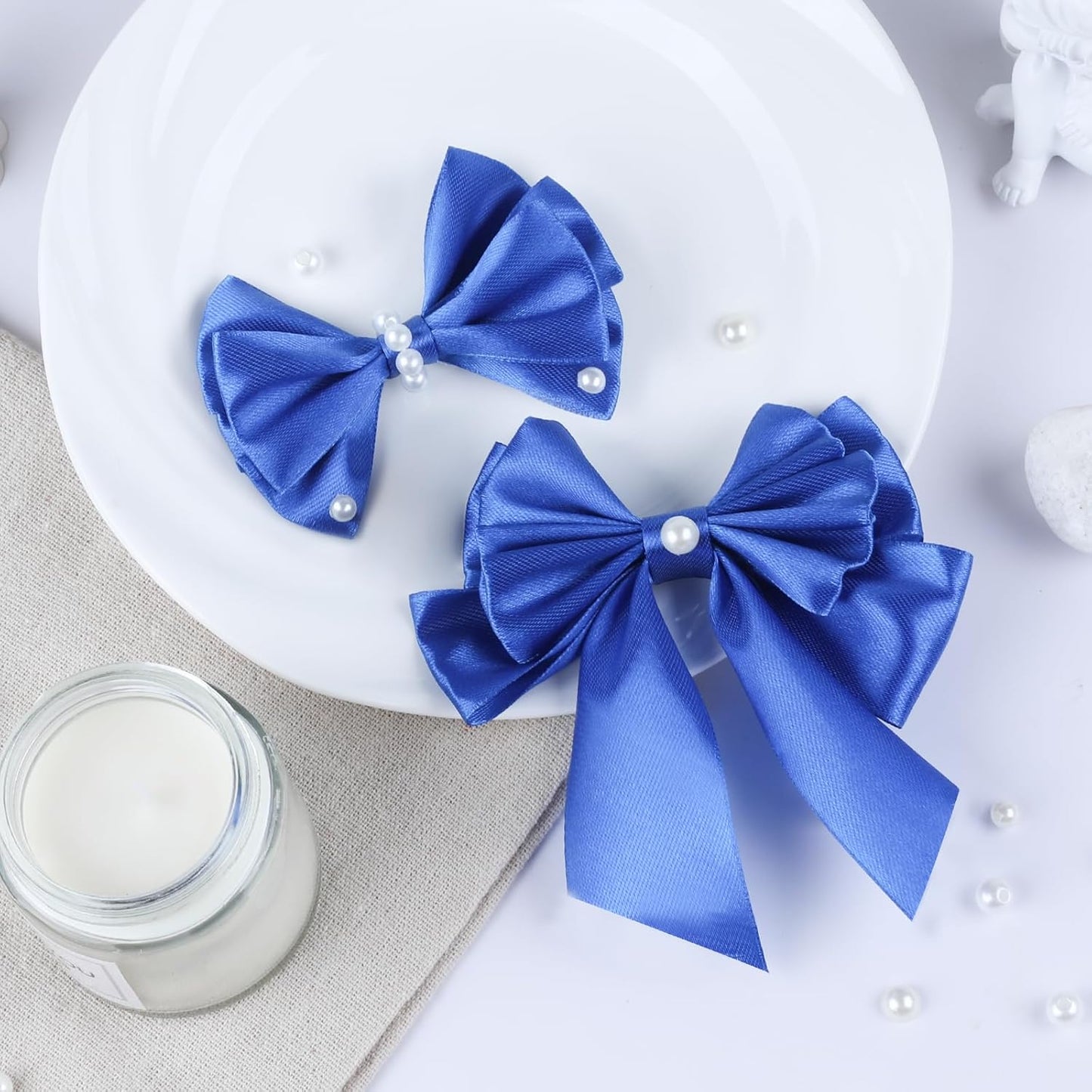 NESCCI 100 Yards Ribbon,1-1/2 Inch Royal Blue Satin Ribbon,Single Face Satin Ribbons,Perfect for Gift Wrapping,Wedding Decoration,Handmade Bows,Wrapping Bouquet,Halloween, Christmas