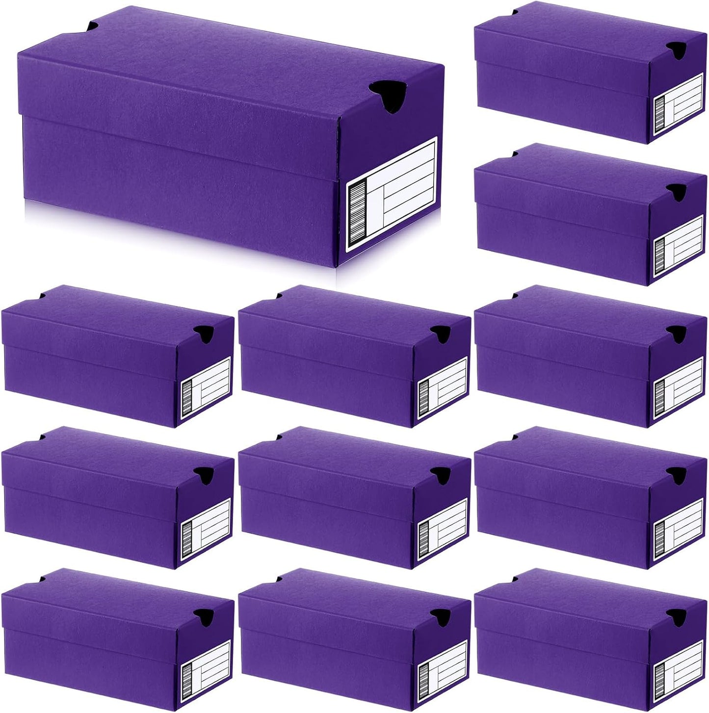 12 Sets Mini Shoe Gifts Boxes for Party Favors 4.7 x 2.5 x 2 Inch Sports Mini Sneaker Box with Editable Label for Candies Cookies Snacks (Purple, 4.7 x 2.5 x 2 Inch)