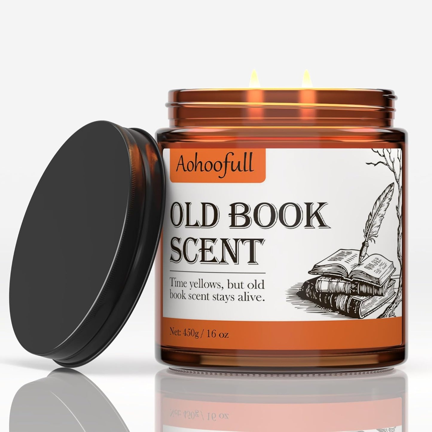 Scented Candles Gifts for Book Lovers,Soy Wax Candles,Inspired Gift Ideas for Readers,Women, Bookworm, Librarian, Men, Friend