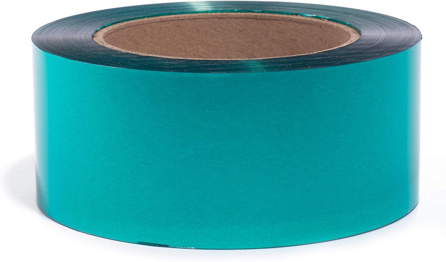 TCDesignerProducts Teal Metallic Streamer, 2 Inches Wide x 500 Feet Long