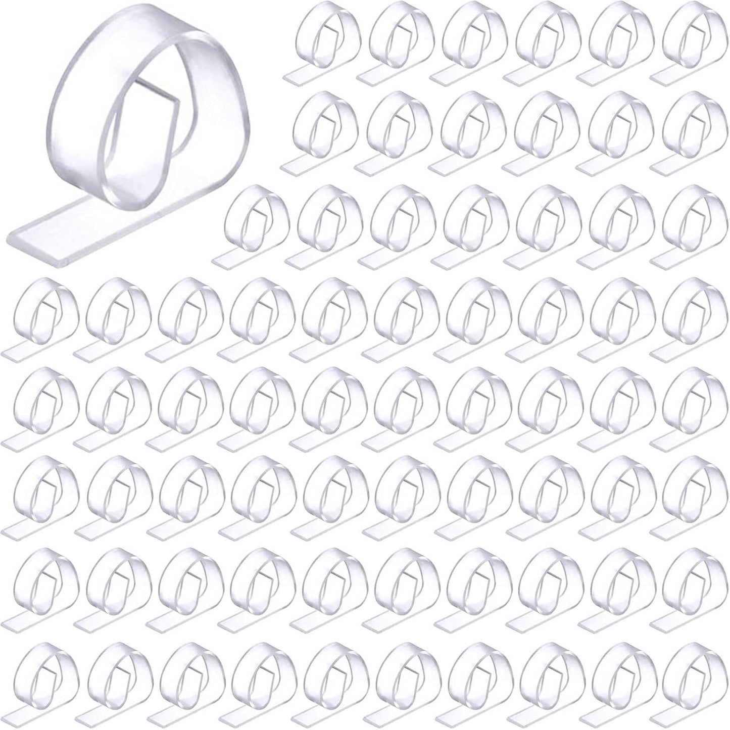 Eccliy 150 Pieces Transparent Clear Tablecloth Clips Plastic Table Cloth Clips Windproof Table Cover Holder Clamps Tablecloth Cloth Holder for Christmas Wedding Party Indoor Outdoor Camping Picnic
