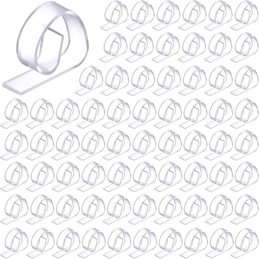 Eccliy 150 Pieces Transparent Clear Tablecloth Clips Plastic Table Cloth Clips Windproof Table Cover Holder Clamps Tablecloth Cloth Holder for Christmas Wedding Party Indoor Outdoor Camping Picnic