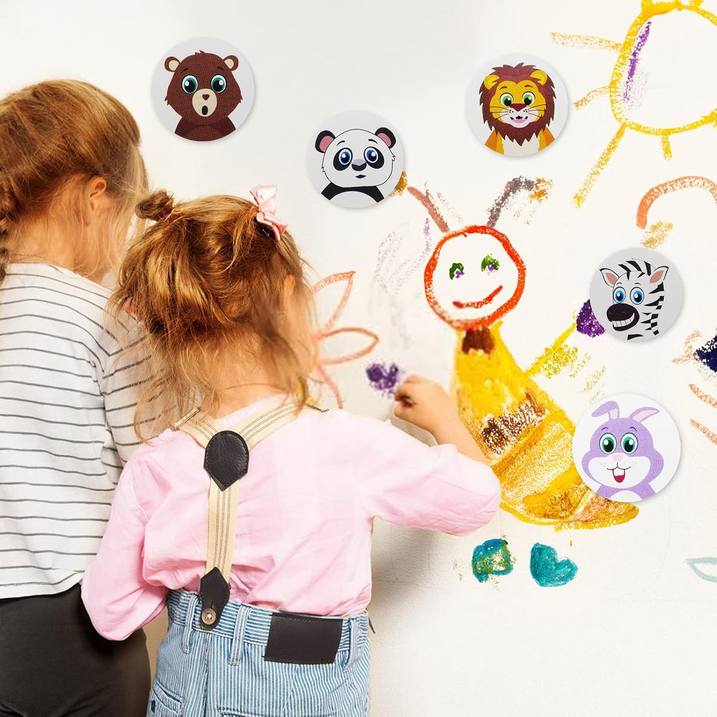 1000 PCS Small Cute Animal Stickers for Kids Teachers Classroom Party(1" Diameter / 2 Roll / 16 Designs)