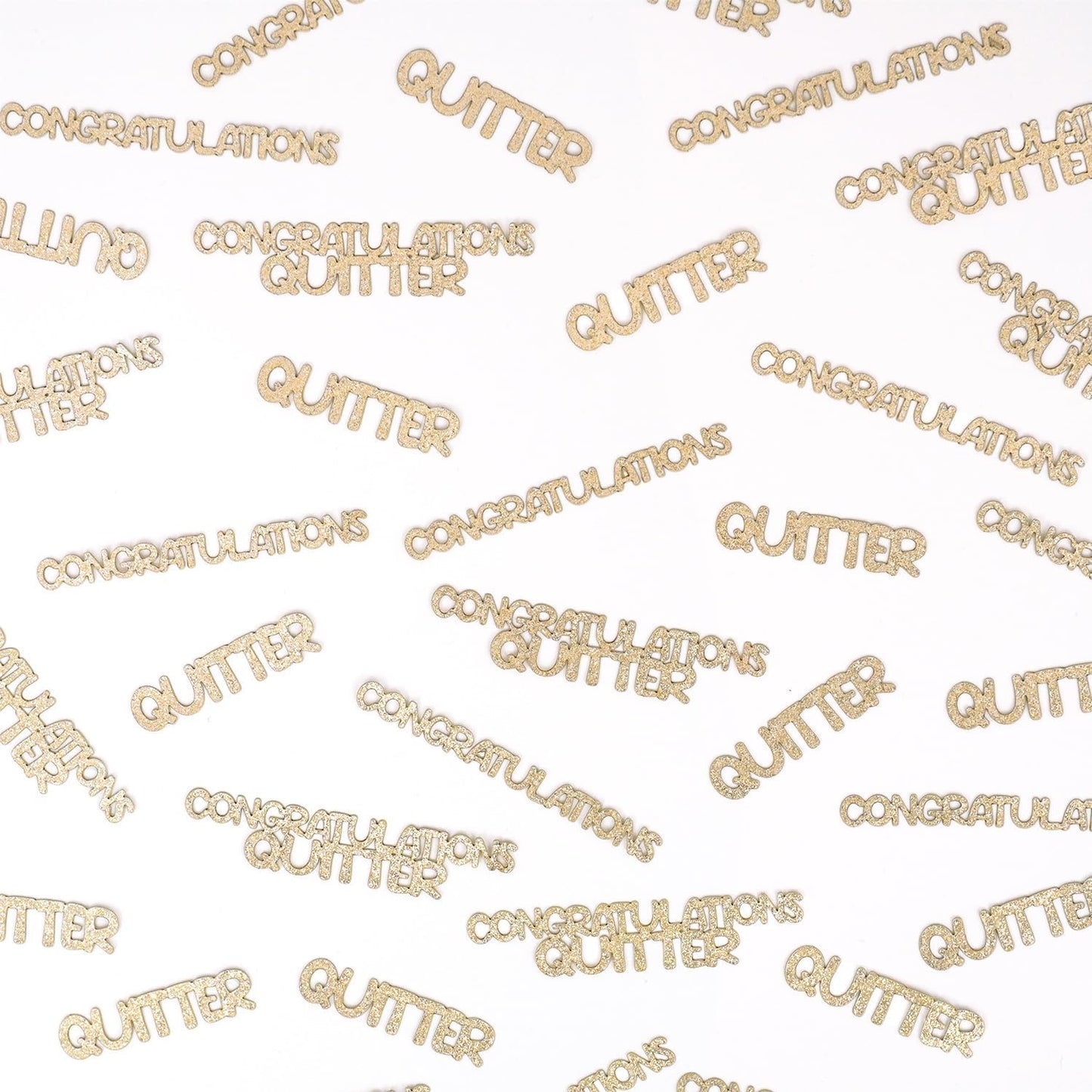 Congratulations Quitter Confetti, Champagne Gold Glitter Retirement Confetti for Table, Graduation Party Table Decor, Funny Retirement Party Table Scatters, Congrats Grad Going Away Party Supplies