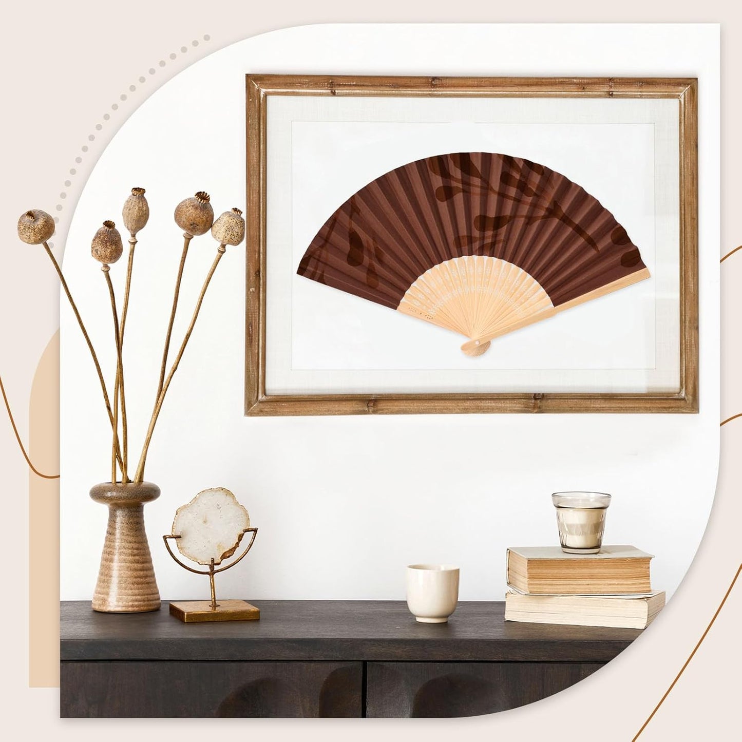 JOHOUSE 12 Packs Paper Folding Hand Fans, 8.3 Inch Multicolored Paper Fans Handheld Decorative Accessories for Wedding, Outdoor Rainbow Party Favors, Bridal Shower DIY Decoration Photography Props