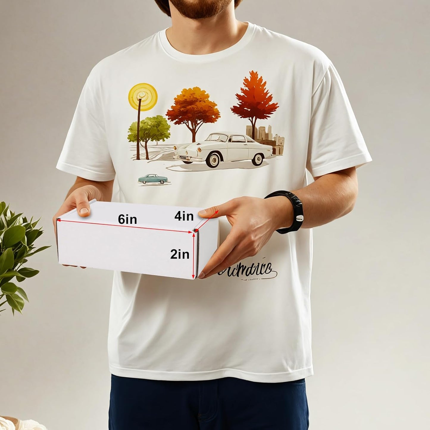 MEBRUDY 6x4x2 Inches Shipping Boxes Pack of 50, Small Corrugated Cardboard Box for Mailing Mailer Packing, White