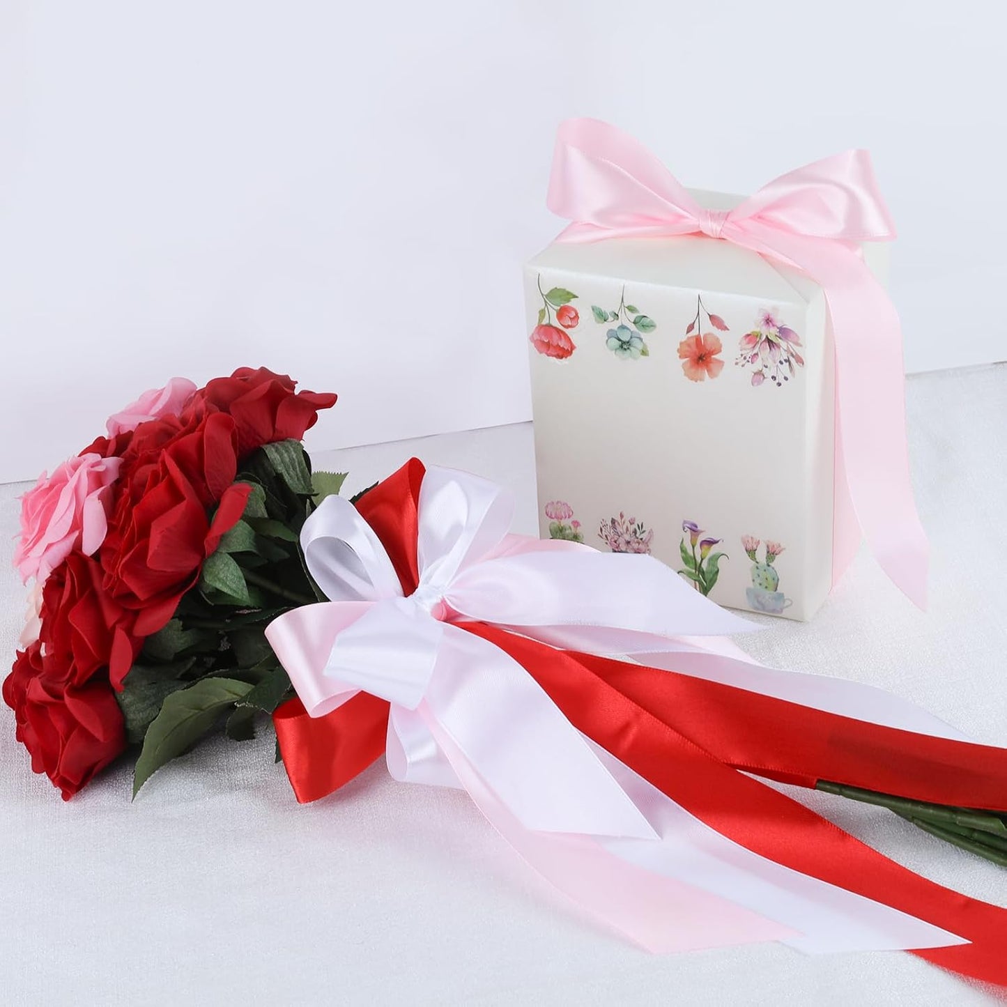 NESCCI 75 Yards Ribbon,1-1/2 Inch Satin Ribbon,Single Face Satin Ribbons,Perfect for Gift Wrapping,Wedding Decoration,Handmade Bows,Wrapping Bouquet, Halloween, Christmas