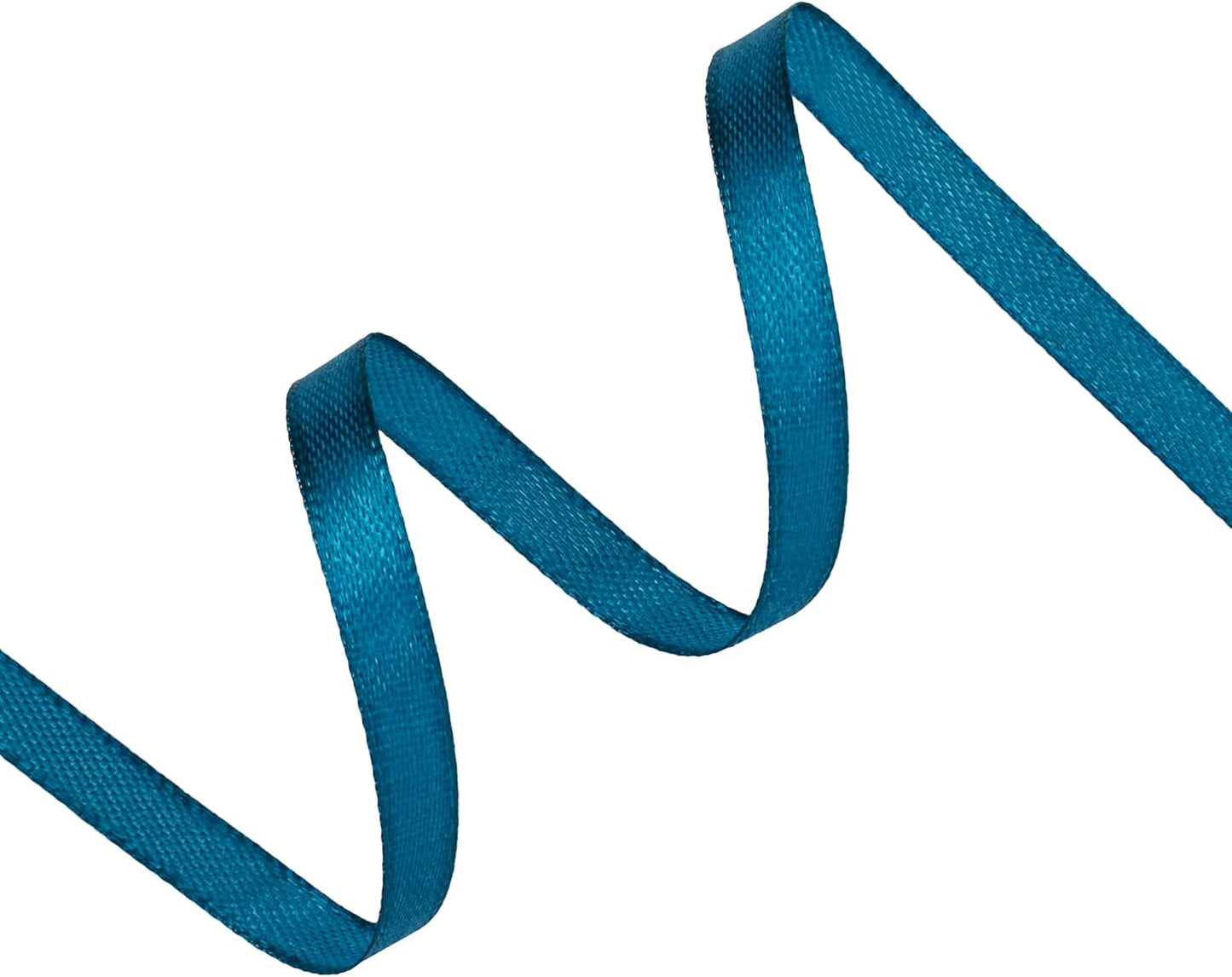 Turquoise Satin Ribbon 1/4 inch X Continuous 100 Yards, Single Face Polyester Ribbon Perfect for Gift Wrapping, Flower Bouquet, Wedding Decor, Crafts, Bow Making, Sewing and More