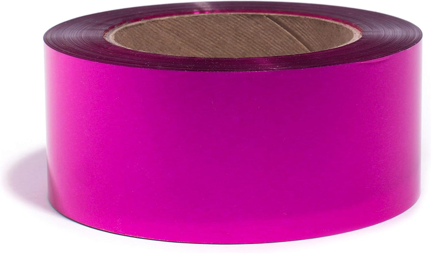 TCDesignerProducts Cerise Metallic Streamer, 2 Inches Wide x 500 Feet Long