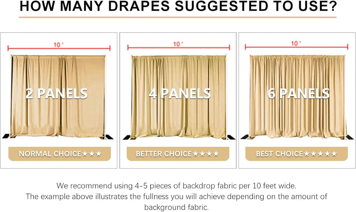 10 x 7 Feet Lake Blue Backdrop Curtain for Partie, Background Curtains for Photoshoot, Birthday, Wedding, Halloween, Thanksgiving, Christmas Day, New Year Party Decorations 5Ft x 7Ft, 2 Panels