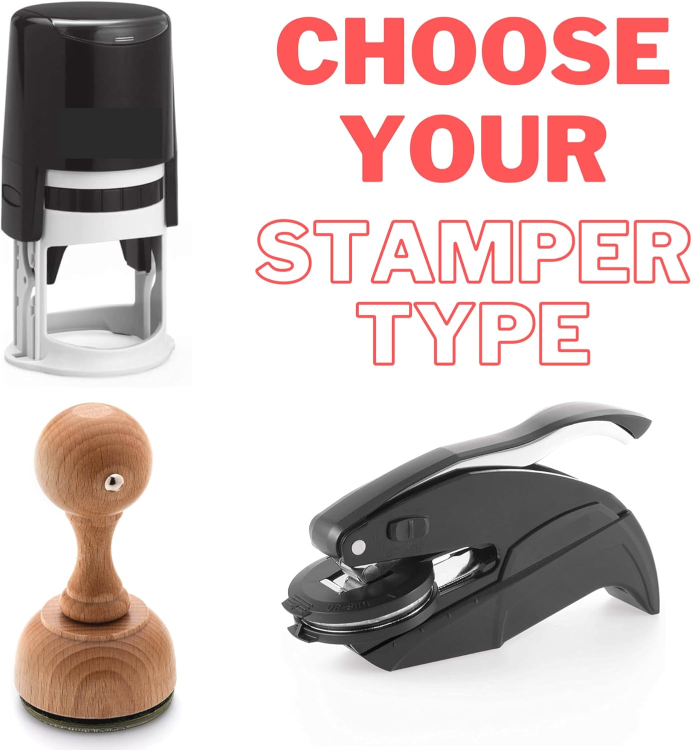 STAMPI Custom Book Embosser or Personalized Book Stamp – from The Library of Design | Swords, Cats, Dragon, Coffee & Floral Options | Gift for Book Lovers & Readers (Cat Set)