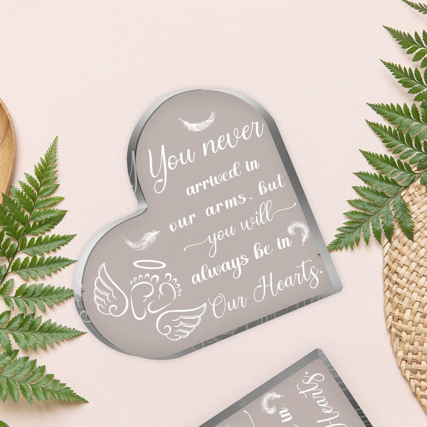 Miscarriage Gifts for Mothers, Acrylic Heart Paperweight Keepsake, Infant Loss Sympathy Gift, Loss of Baby Memorial, Remembrance Sympathy Gifts