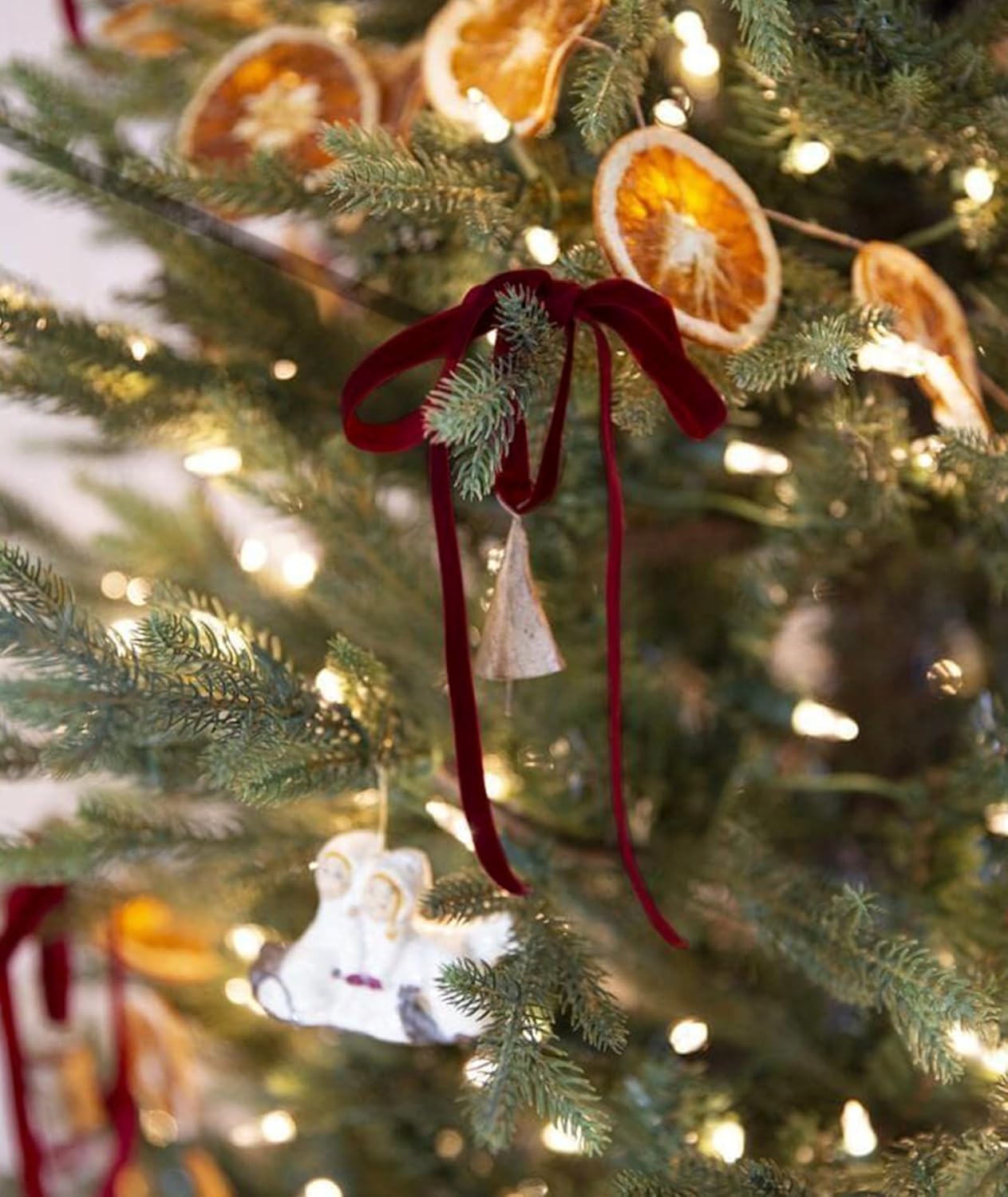 Burgundy Velvet Ribbon 3/8'' 25 Yards for Christmas Tree, Gift Wrapping, Flower Bouquet, Wreath Decorations, Bow Making