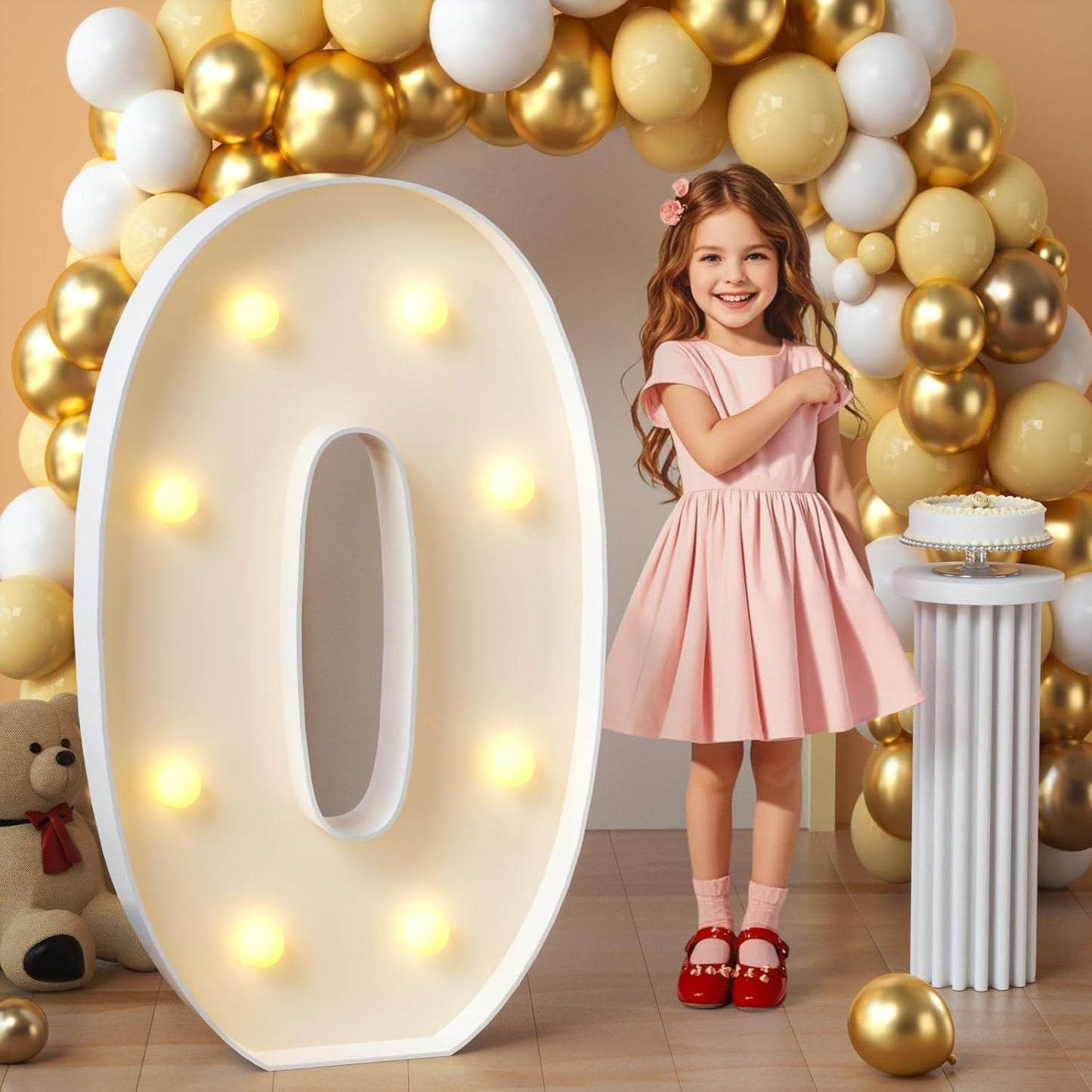 imprsv Marquee Light Up Letters, 3FT Mosaic Letters with Light for Baby Shower Graduation Party Decor, Large O for Engagement Wedding Party Decorations (Need to Assemble)