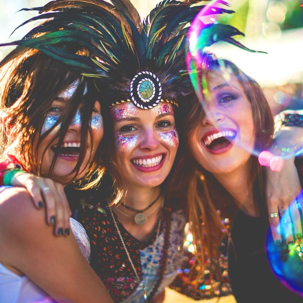 Hemway Biodegradable Glitter Eco Friendly - 100g/3.5oz Bio Cosmetic Safe Sparkle Vegan for Face Eyeshadow Body Hair Festival Makeup Craft - Super Chunky (1/8" 0.125" 3mm) - Lime Green