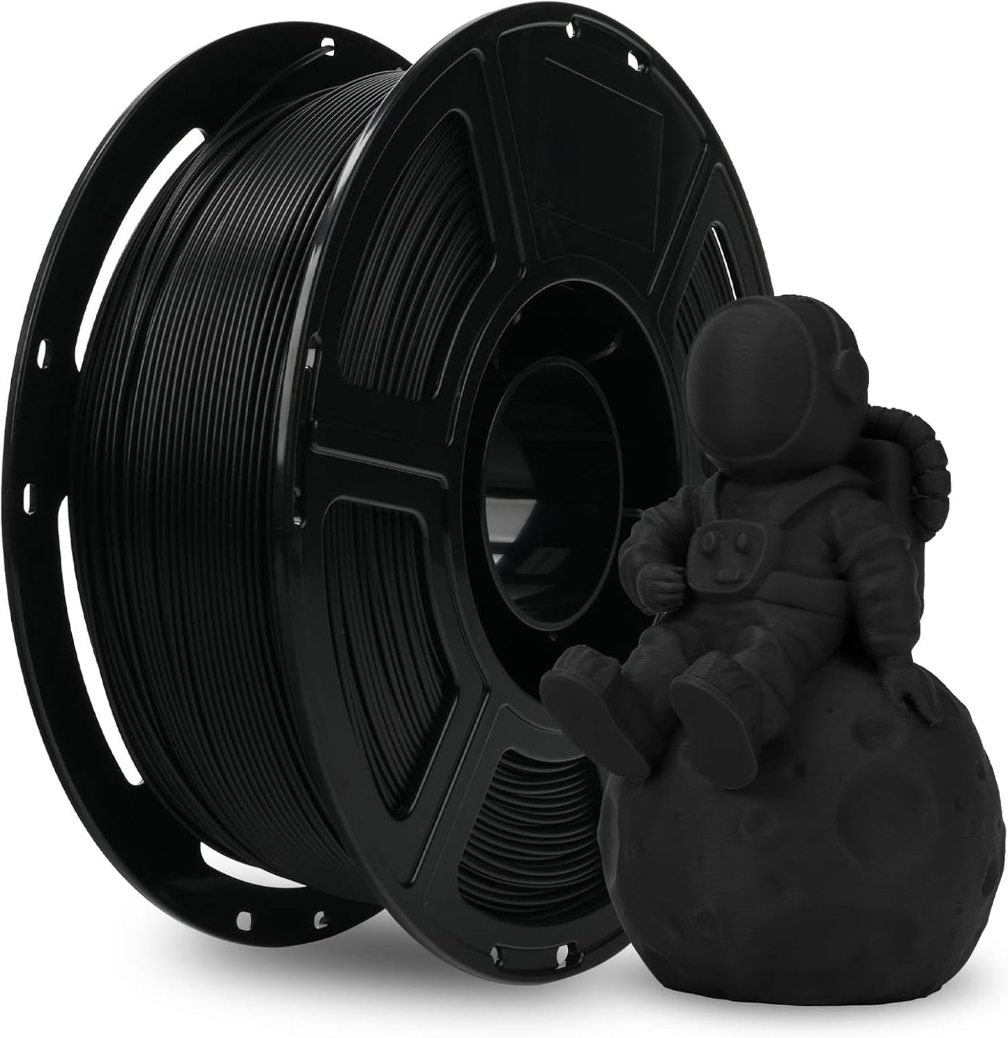 FLASHFORGE PLA Filament 1.75mm +/- 0.02mm, Matte Black 3D Printer Filament 1kg (2.2lbs) Spool, Excellent Printing Performance, Easy to Use for Most FDM 3D Printers