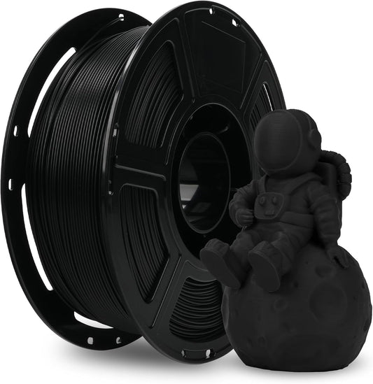 FLASHFORGE PLA Filament 1.75mm +/- 0.02mm, Matte Black 3D Printer Filament 1kg (2.2lbs) Spool, Excellent Printing Performance, Easy to Use for Most FDM 3D Printers