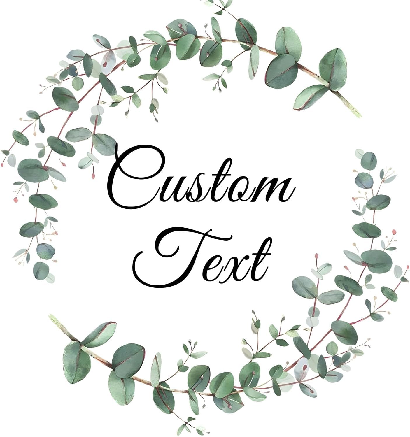 Custom Stickers for Weddings, Birthdays & Businesses - Personalized Labels with Your Logo - Waterproof, Fade and Heat Resistant - Pack of 100-1000 (Wreath J, 1.5 Inch)