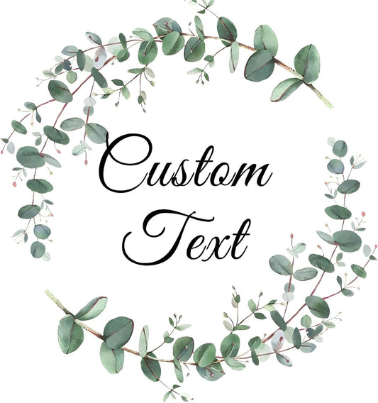 Custom Stickers for Weddings, Birthdays & Businesses - Personalized Labels with Your Logo - Waterproof, Fade and Heat Resistant - Pack of 100-1000 (Wreath J, 4 Inch)