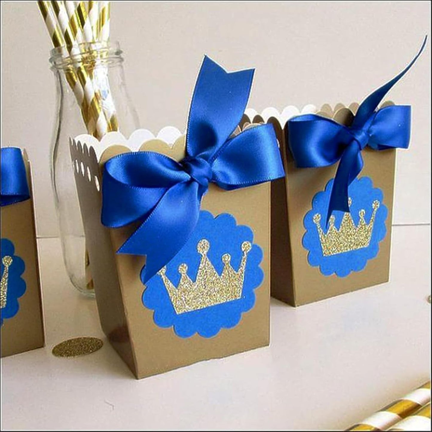 1" x 50 Yards Royal Blue Satin Ribbon Single Faced Fabric Ribbons for Gift Wrapping, Crafting, Bows Making, Flower Bouquet, Wedding, Home Decor