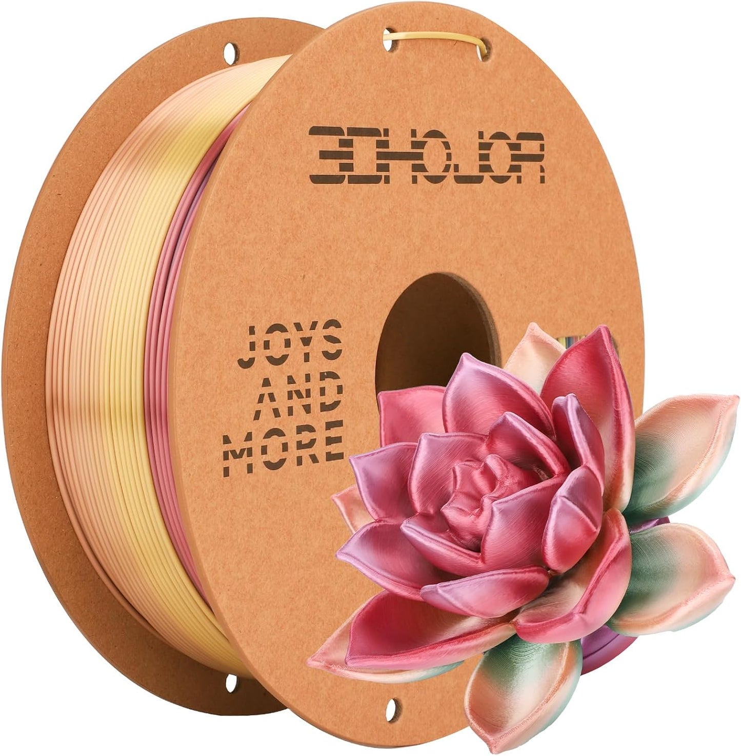 Silk PLA 3D Printer Filament 1.75mm Silk Shiny Fast Gradient Color Change Rainbow Multicolor PLA Filament 1kg (2.2lbs) /Spool for FDM 3D Printers-Tulipa