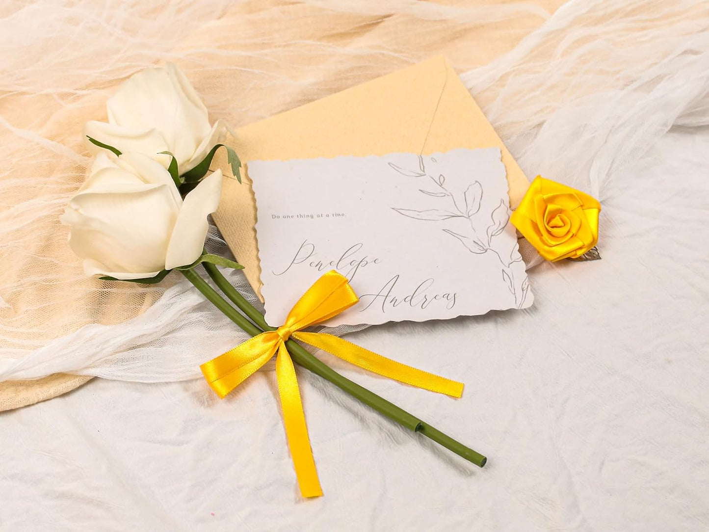 Yellow Satin Ribbon 3/8 inch X Continuous 25 Yards, Single Face Polyester Ribbon Perfect for Gift Wrapping, Flower Bouquet, Wedding Decor, Crafts, Bow Making, Sewing and More