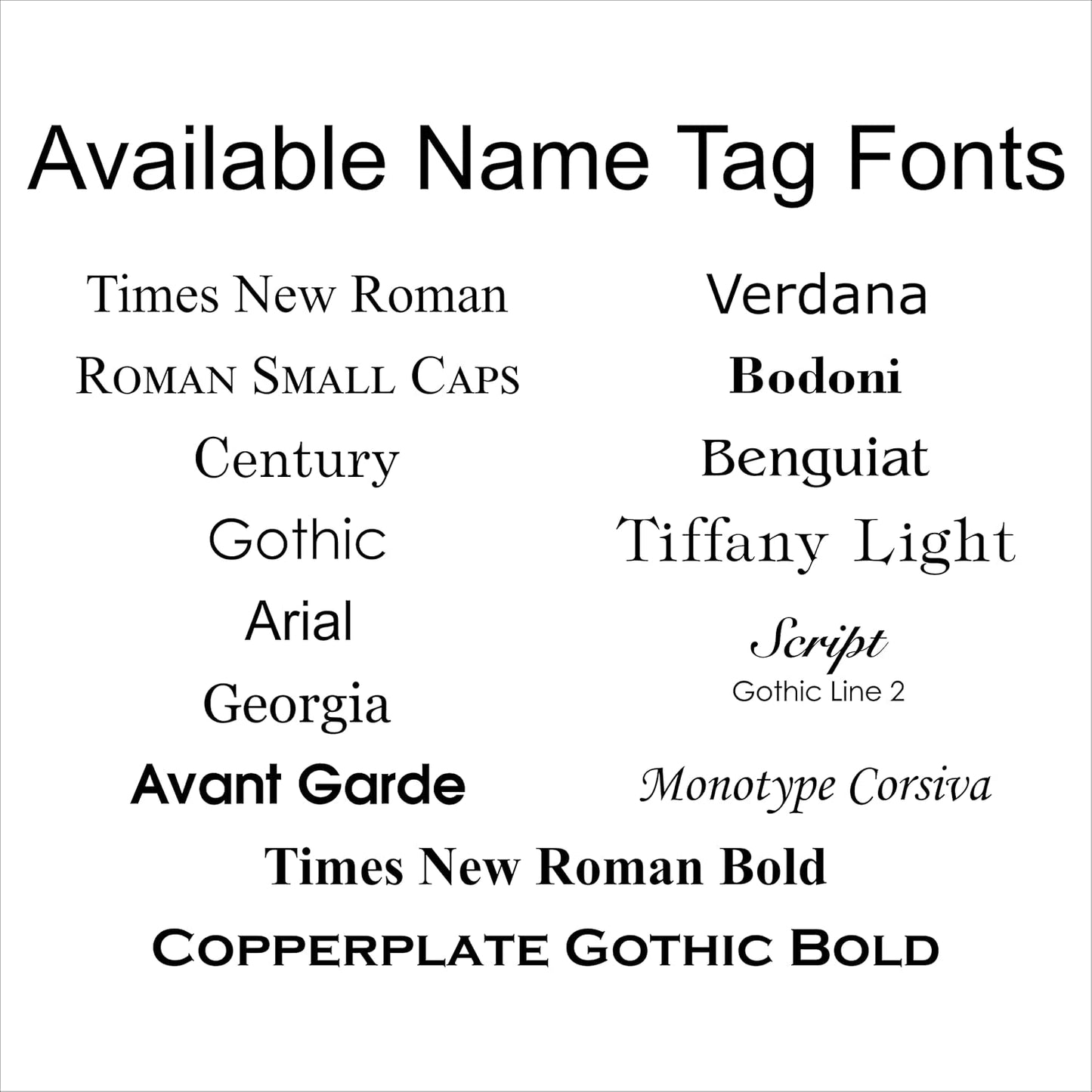 Custom Engraved Name Badges with Pin or Magnet Backing, 1" x 3" - Personalized Acrylic Name Tag with 15 Font Options and 21 Color Options - 4 Tags