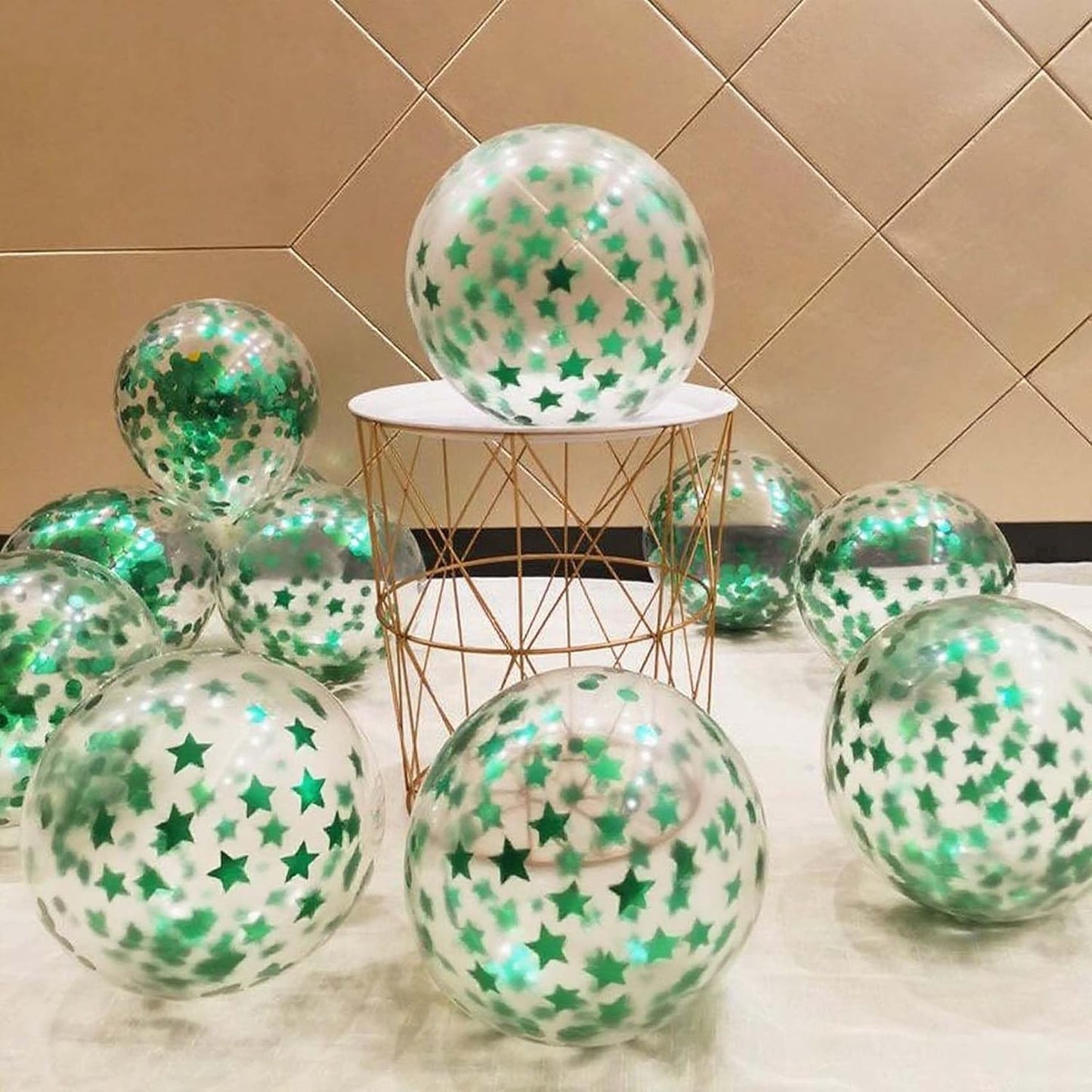 Green Metallic Foil Star Confetti 0.78inch/2cm 8000PCS Table Confetti for Party Birthday Decoration or Filled Balloons