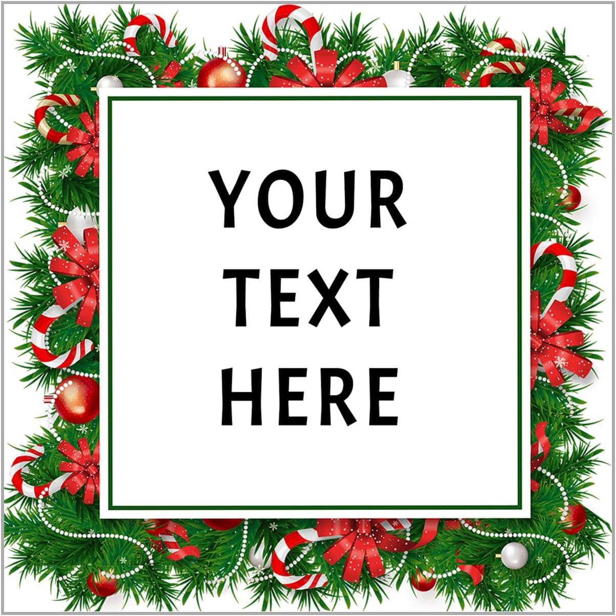 100-1000pcs Custom Stickers Merry Christmas Stickers Personalized Labels Adhesive Xmas Decorative Envelope Seals Stickers for Cards Gift Boxes(VSquare-3)