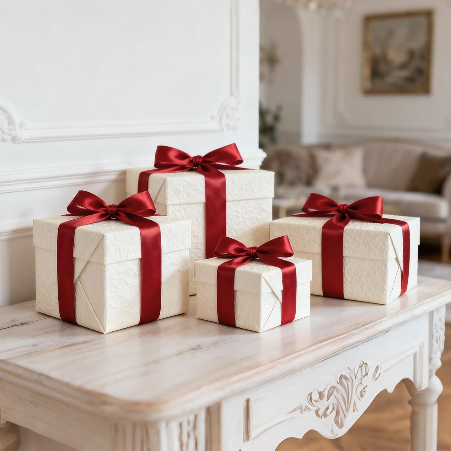 NESCCI 100 Yards Ribbon,1-1/2 Inch Wine Red Satin Ribbon,Single Face Satin Ribbons, Perfect for Gift Wrapping,Wedding Decoration,Handmade Bows, Wrapping Bouquet, Halloween, Christmas