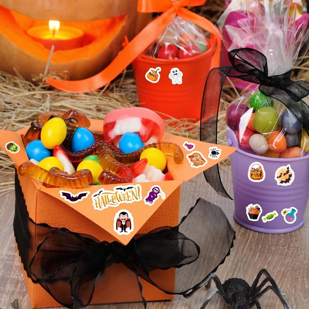 36 Sheets Halloween Stickers, Halloween Stickers for Kids Treat Bags Classroom Crafts Gifts Decorations, Halloween Party Favors, Trick or Treat Party Supplies