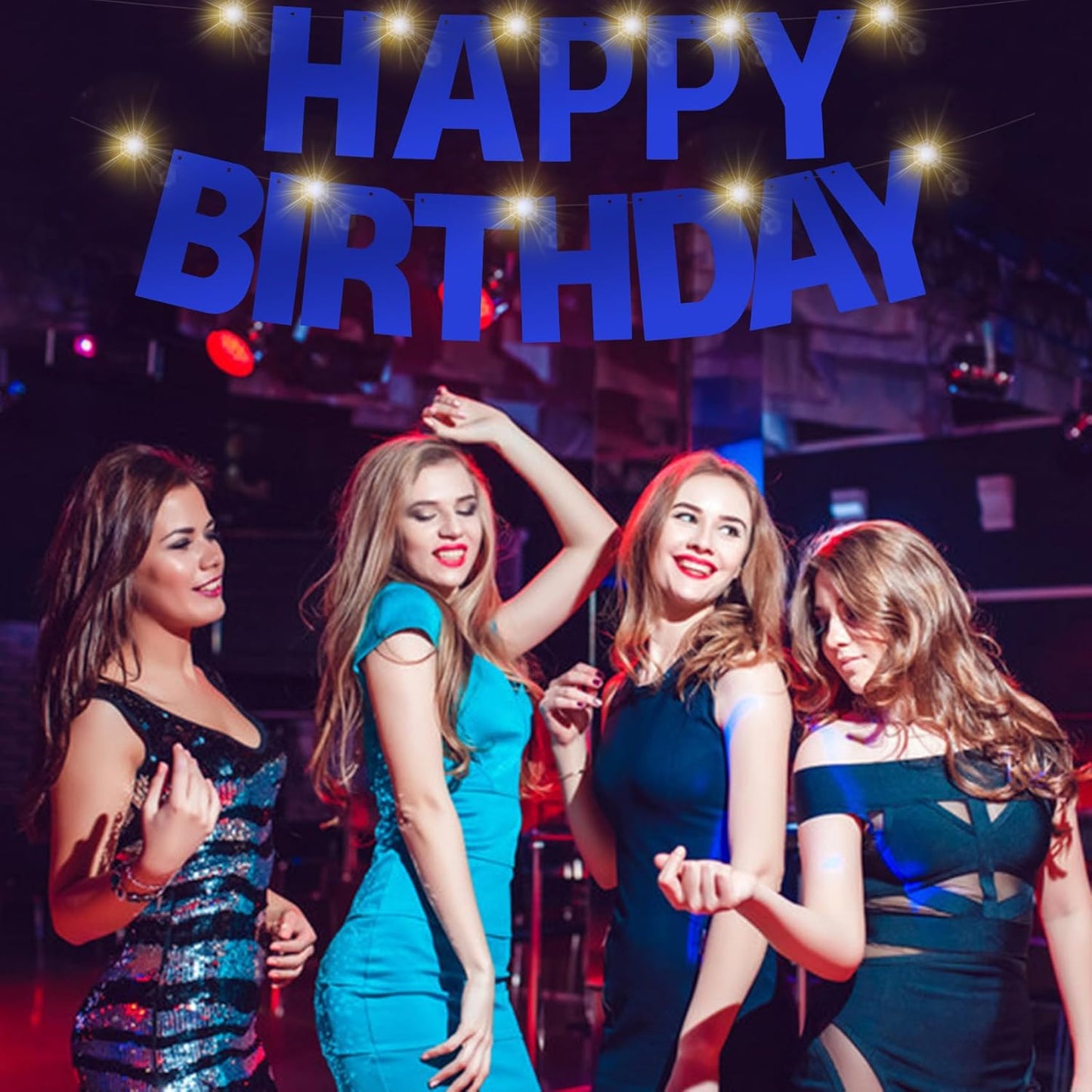 167Pcs DIY Glitter Customizable Banner Kit Happy Birthday Letter Hanukkah Custom Banners Happy New Year Personalized Banner for Christmas Baby Shower Birthday Party Decoration (Shiny Sapphire blue)