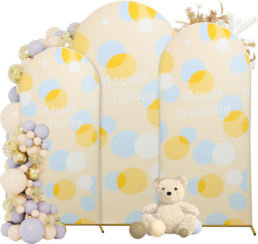 Wedding Arch Cover 7.2FT 6.6FT 6FT Spandex Arch Backdrop Cover Stretchy Backdrop for Wedding Birthday Party Decoration Baby Shower