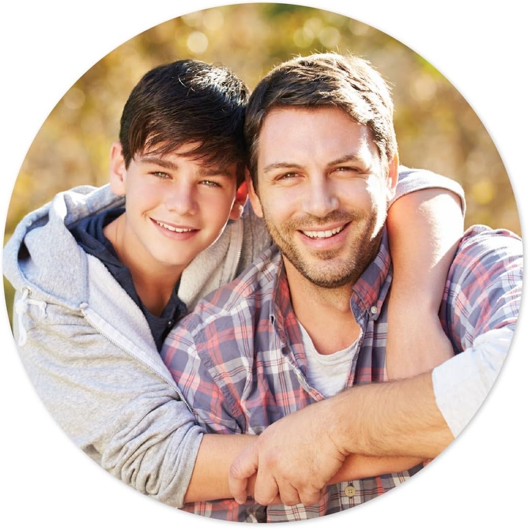 Andaz Press Bulk Photo Personalized Gift and Party Favors Collection, Round Cupcake Toppers, Custom Photo, 18-pack